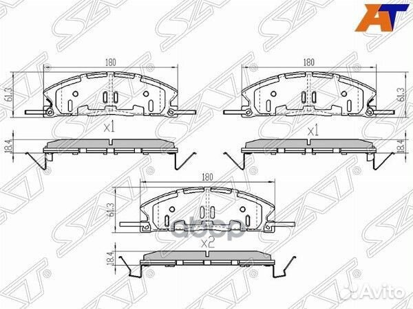 Колодки тормозные stdg1Z2001D Sat