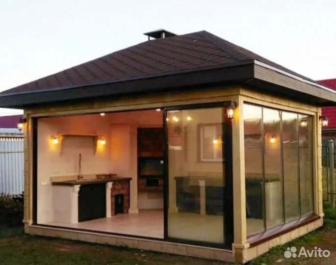 Остекление беседок