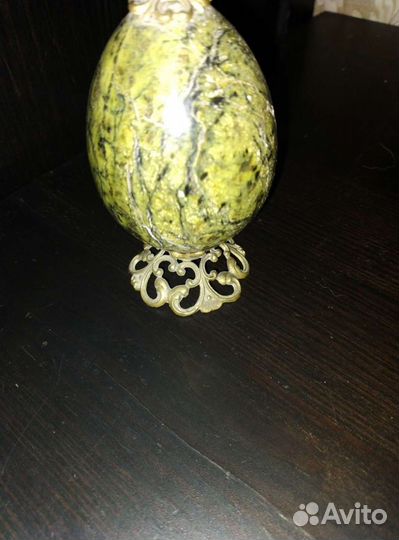 Яйцо пасхальное малахит латунь (СССР)