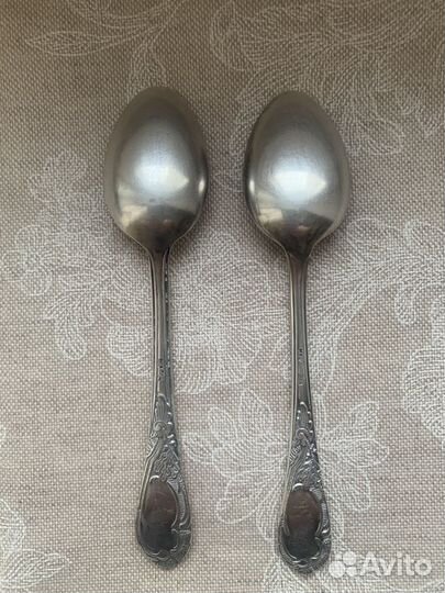 Мельхиоровые ложки дубок СССР