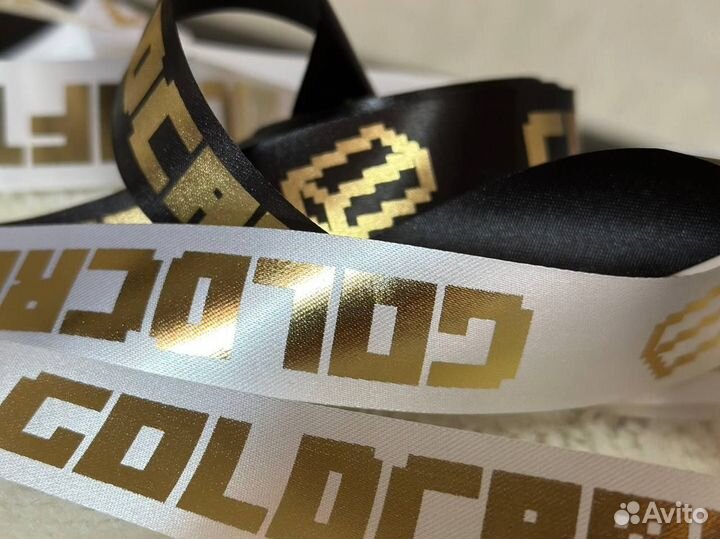 Лента с логотипом, бирки, наклейки, тишью