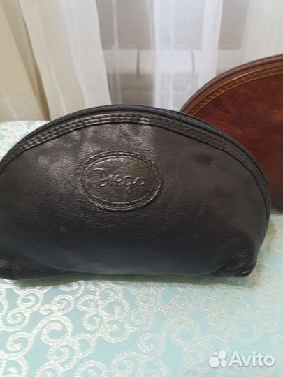 Косметичка натуральная кожа