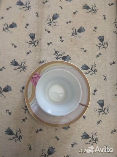 Чашка с блюдцем фарфор