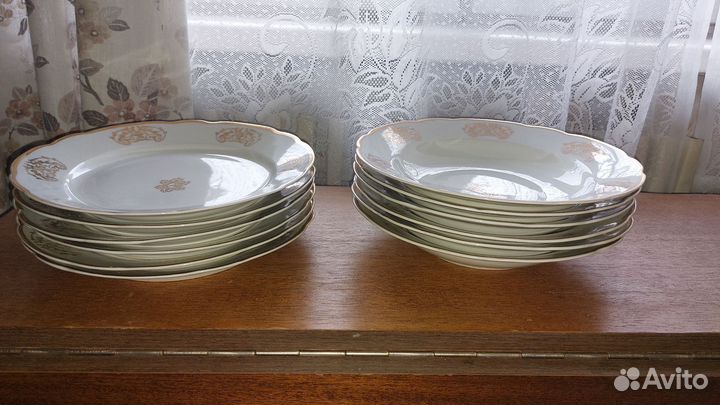 Тарелки чешские 6 шт (2 диаметра)