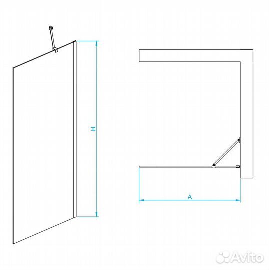 Душ. Стенка RGW 70x195 351010207-11