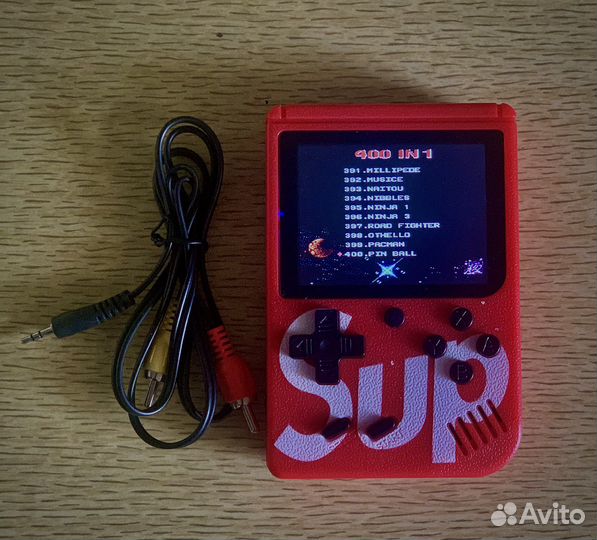 Портативная игровая приставка SUP 400 игр красная