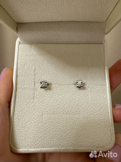 Серьги с бриллиантами 0,26ct