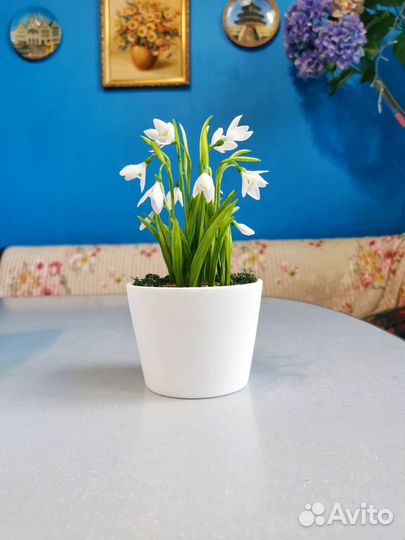 Подснежники, ручная работа