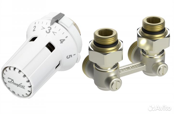 Danfoss 013G7234 - RLV-KB 15 + rtrw-K, 1/2 Угловой