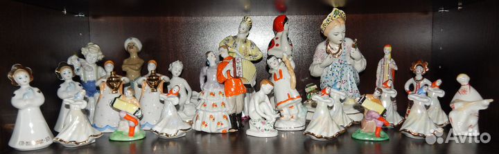 Фарфоровые статуэтки из СССР 25 штук