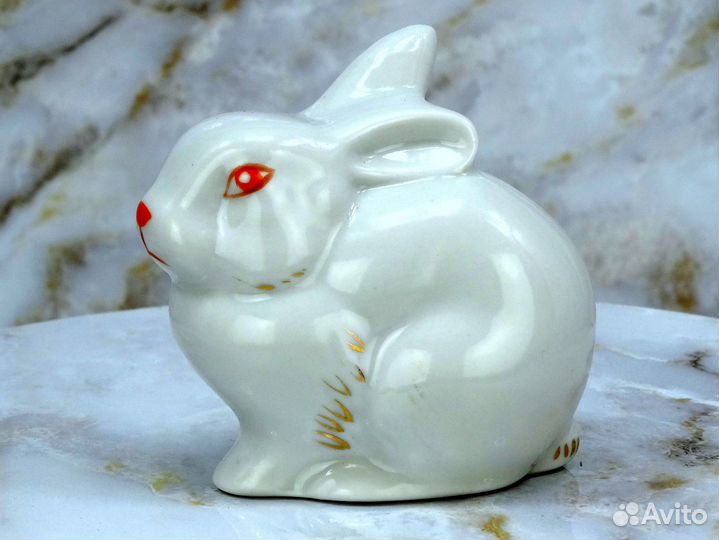 Заяц. Коллекционный фарфор СССР зхк Полонное