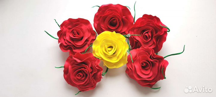 Искусственные цветы большие 10 шт. пакетом