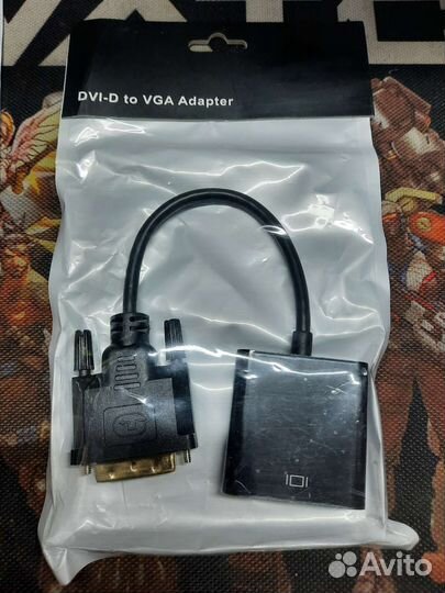 Переходник DVI-D - VGA, Display port - VGA