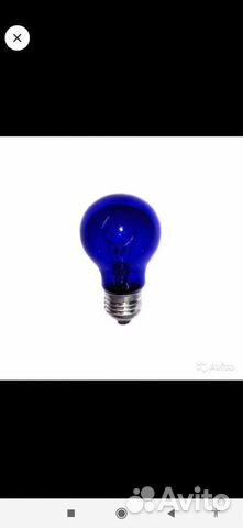 Лампа накаливания Лон синяя 60w Е27 Доктор
