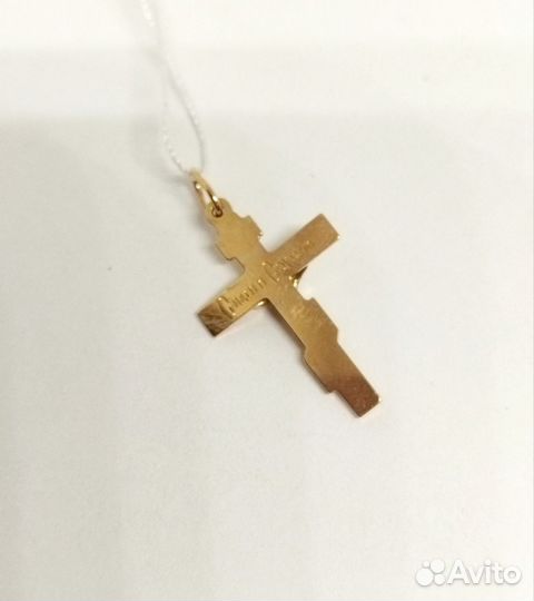 Золотая подвеска 585 пробы Крест