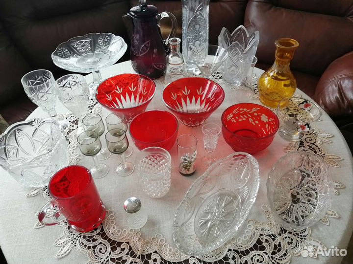 Хрусталь, цветное стекло СССР, пакетом