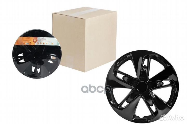 Колпаки колесные 16 Супер Астра, черный глянец