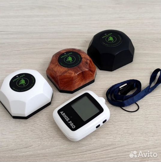 Кнопка вызова персонала и часы пейджер Поясной