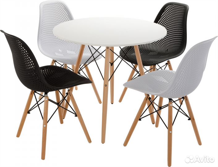 Стул ажурный в стиле eames DSW коричневый 1 шт NEW