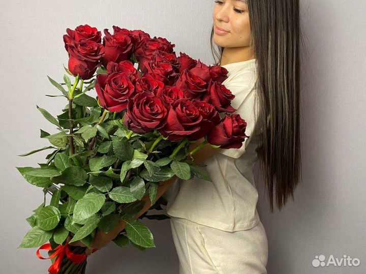 Эквадор 51 роза 25 роз 101 роза 60 см доставка