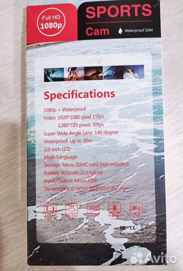 Экшн камера sports cam hd 1080p