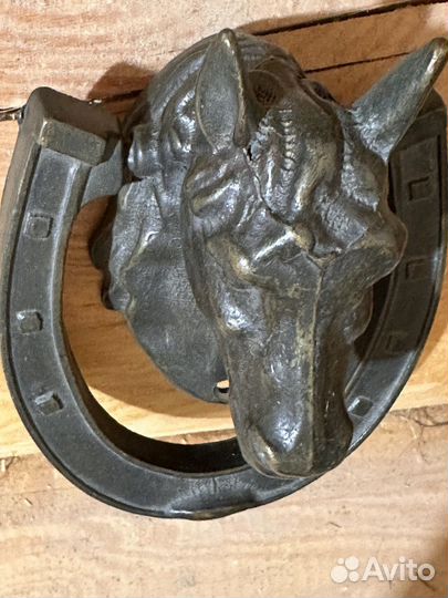 Дверной молоток бронза Лошадь