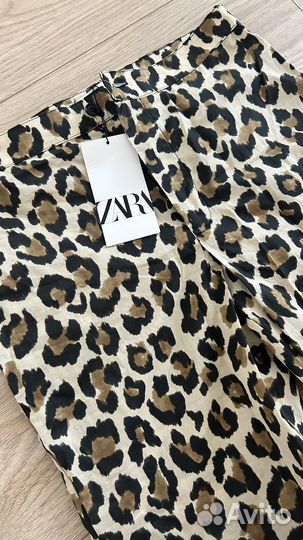 Новые брюки Zara S леопард