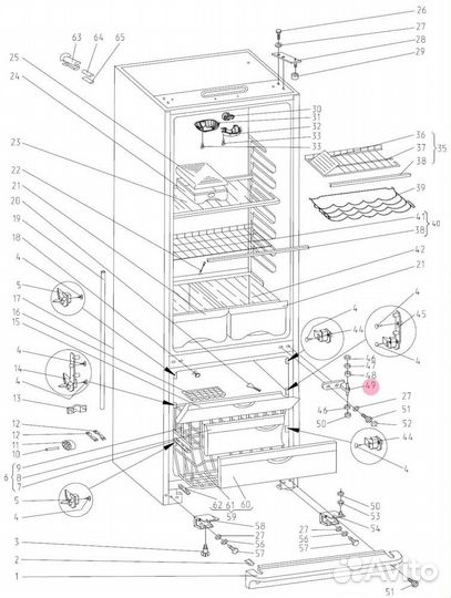 Запчасти для холодильника позис-мир