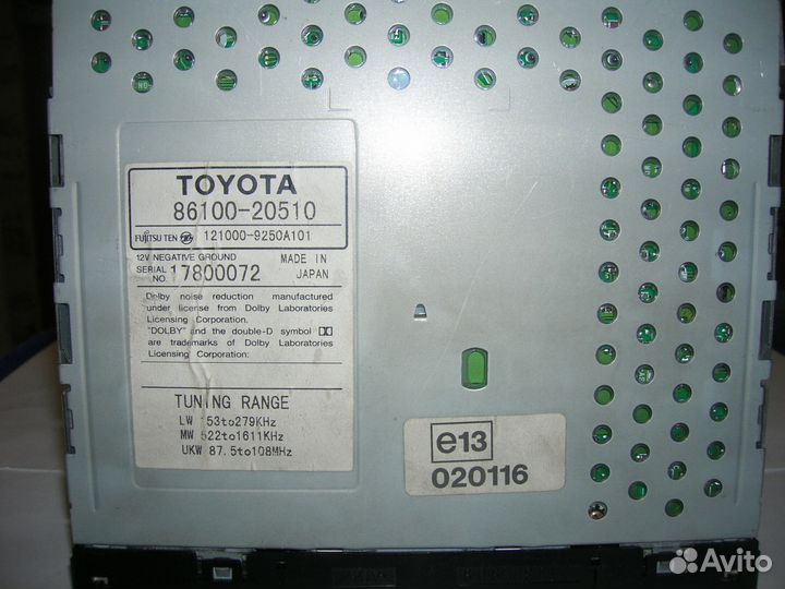 Штатный магнитофон тойота-ленд-круизер 100