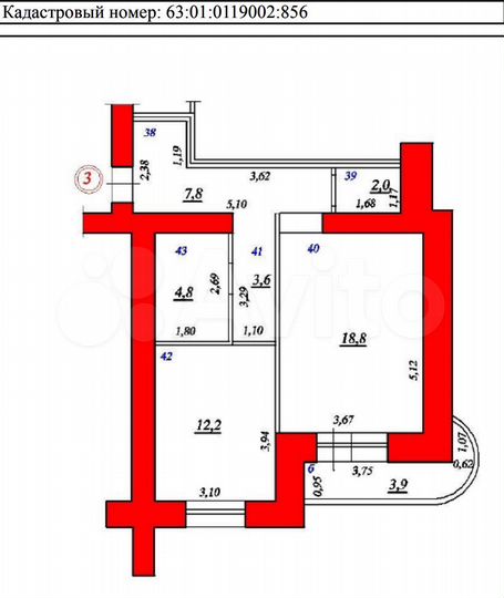 1-к. квартира, 49,2 м², 2/16 эт.