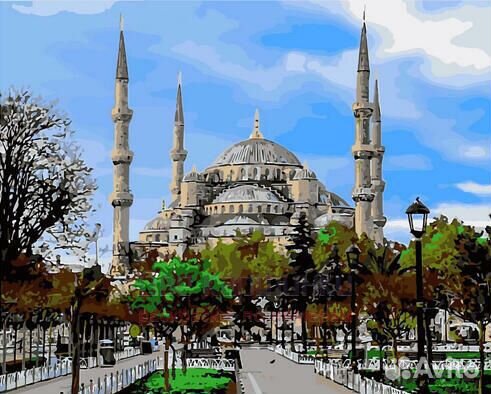 Картина по номерам 40x50 Голубая мечеть