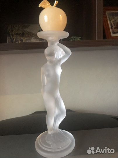 Подсвечник гусь хрустальный