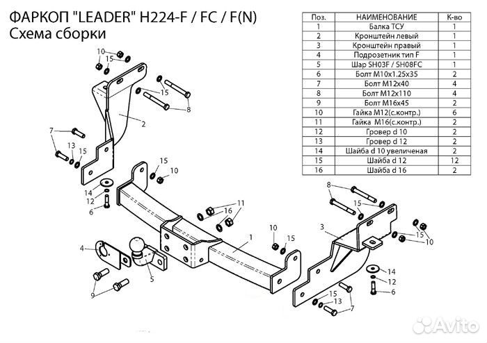 Фаркоп Hyundai Santa Fe 2012-18 нерж.плас. +электр