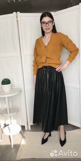 Юбка кожзам