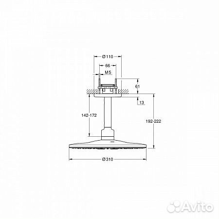 Верхний душ grohe Rainshower 310 26477000