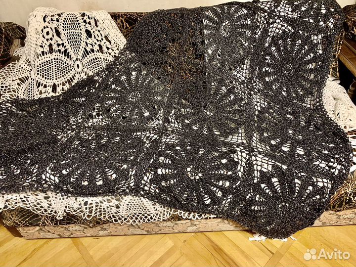 Шали покрывала скатерти - ручная вязка кружево