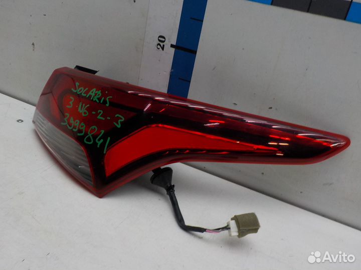 Фонарь задний правый наружный Hyundai Solaris 2017