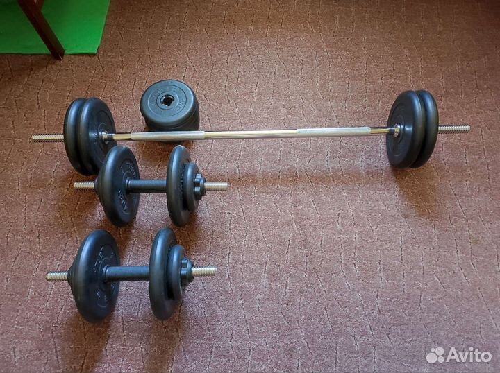 Гантели разборные обрезиненные 60 кг