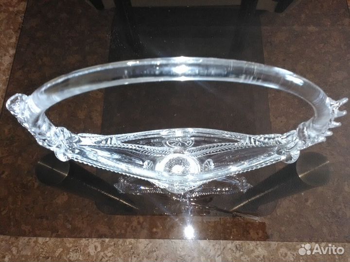 Хрустальная Ваза - Корзинка СССР Винтаж