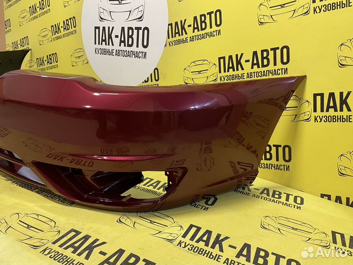 Бампер передний на Daewoo Nexia N150 красный