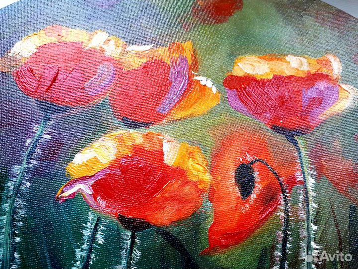Картина маслом маки