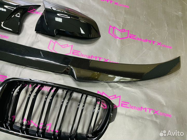 Накладки зеркал решетки радиатора спойлер BMW F30