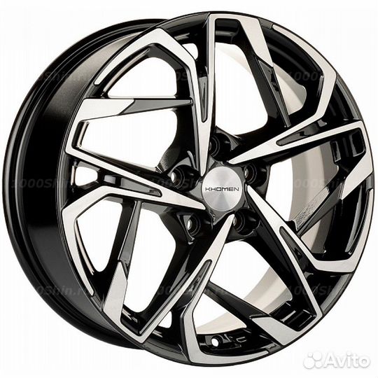 Диск 7*17 5*108 ET50 63,3 Khomen Wheels KHW1716 Black-FP (Kuga/Focus)