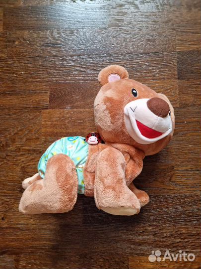 Ползающий мишка интерактивная игрушка