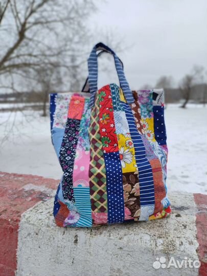 Cумка-авоська. Лоскутное шитьё