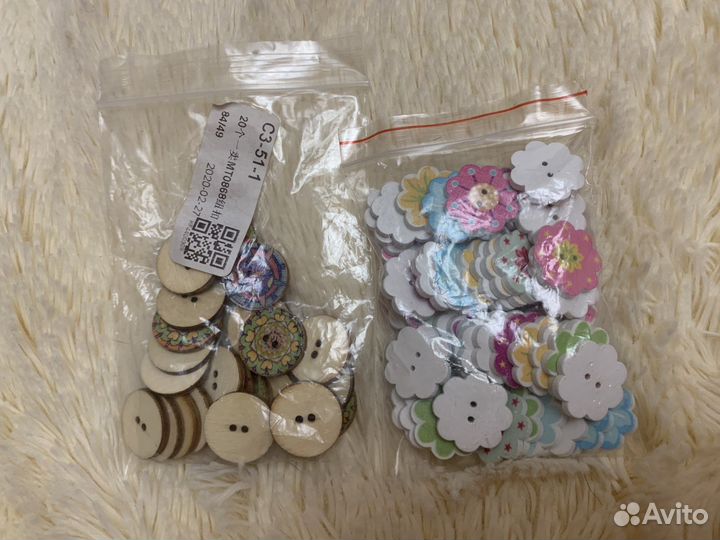 Пуговицы деревянные