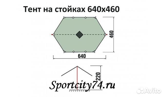 Тент RockLand 460х640 на стойках