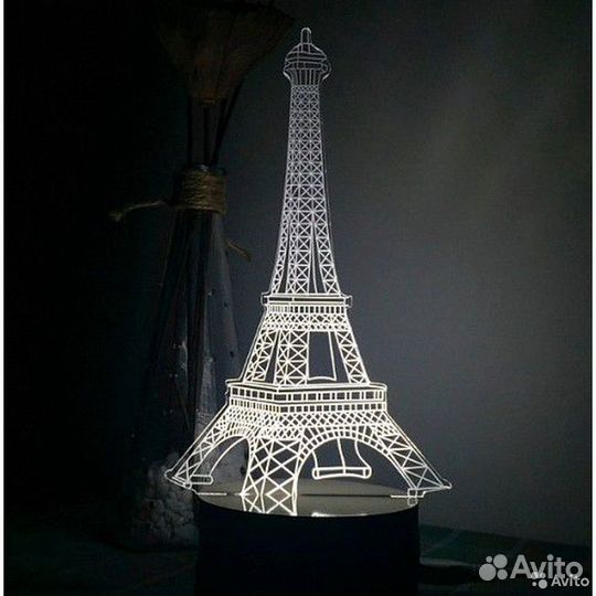 Светильник 3D Эйфелева башня
