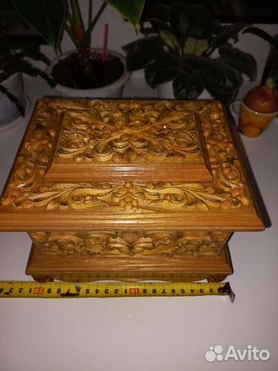 Деревянная резная шкатулка СССР