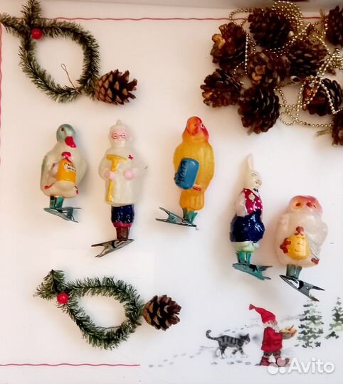 Игрушка елочная на прищепке СССР